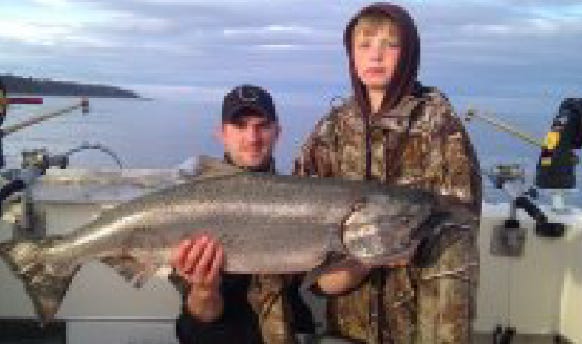 Trolling for Alaskan salmon in the Cook Inlet