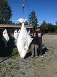 Huge Alaskan halibut